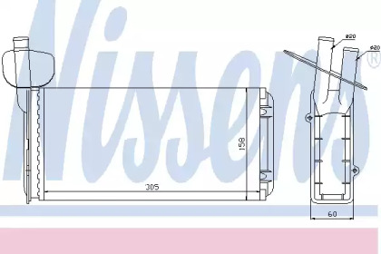 Радиатор системы опалення салона Nissens 73965
