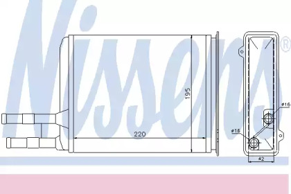 Радіатор системи опалення салона Nissens 73984