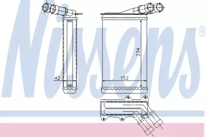 Радиатор системы опалення салона Nissens 71156