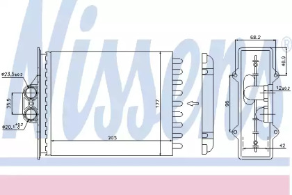Радіатор системи опалення салона Nissens 72657