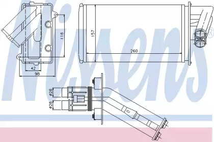 Радіатор системи опалення салона Nissens 73368