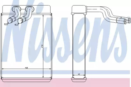 Радиатор системы опалення салона Nissens 77610