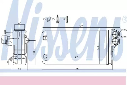 Радиатор системы опалення салона Nissens 72941