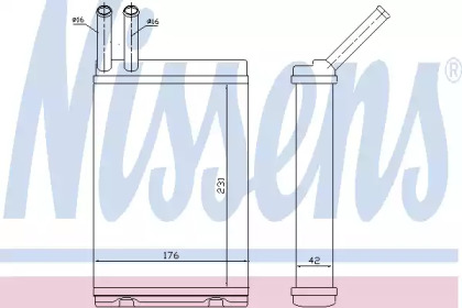 Радіатор системи опалення салона Nissens 73642