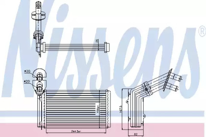 Радиатор системы опалення салона Nissens 73973