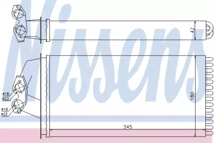 Радиатор системы опалення салона Nissens 72036