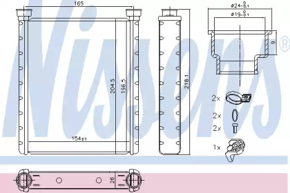 Радіатор обігріу салону Nissens 72065