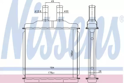 Радиатор системы опалення салона Nissens 76509
