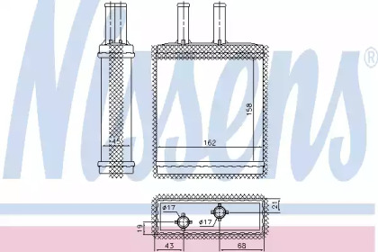 Радиатор системы опалення салона Nissens 77505