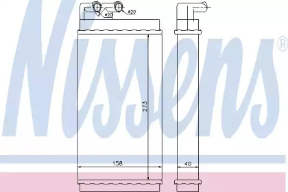 Радіатор салону Nissens 70230