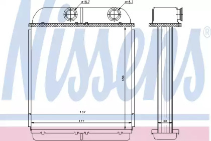 Радиатор салона Nissens 73644