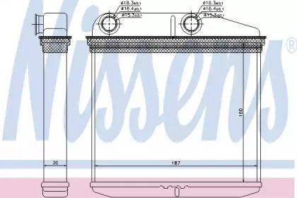 Радіатор системи обігріву салону Nissens 71456