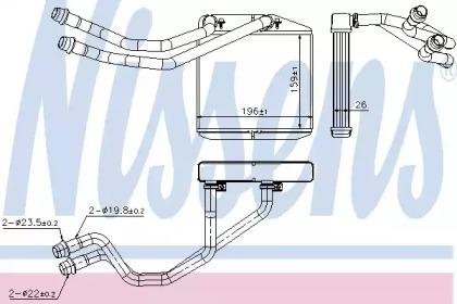Радиатор обігріу салона Nissens 71163
