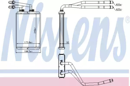 Радіатор обігріву салона Nissens 73990