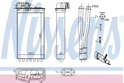 Радіатор обігріву салона Nissens 71161