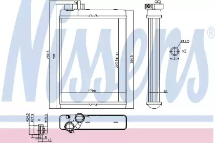 Радіатор обігріу салону Nissens 70231