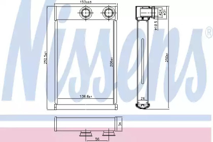 Радиатор салона Nissens 72669