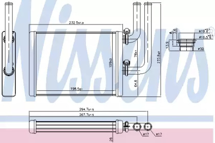 Радіатор системи опалення салона Nissens 707076