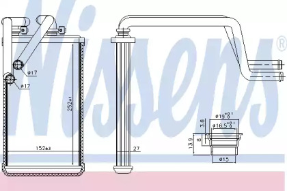 Радіатор системи опалення салона Nissens 707074