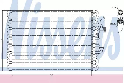 Випарник Nissens 92059