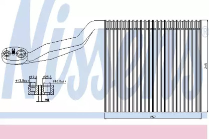 Радиатор випаровувач Nissens 92294