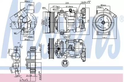 Компресор кондиционера Nissens 890044