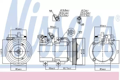 Компресор кондиціонера Nissens 890182