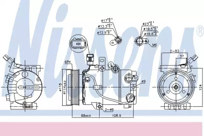 Компресор кондиционера Nissens 890243