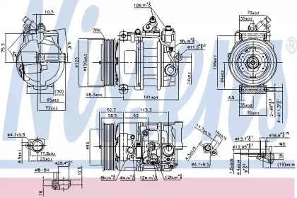 Компресор кондиционера Nissens 890322