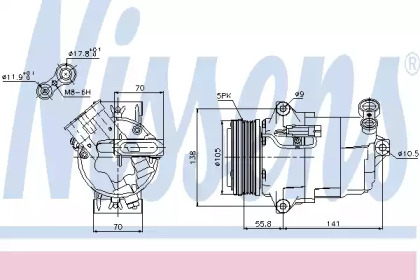 Компресор кондиционера Nissens 89038