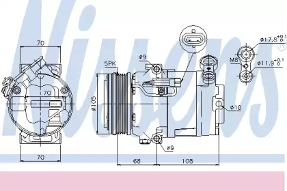 Компресор кондиціонера Nissens 89050
