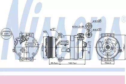 Компресор кондиционера Nissens 89057