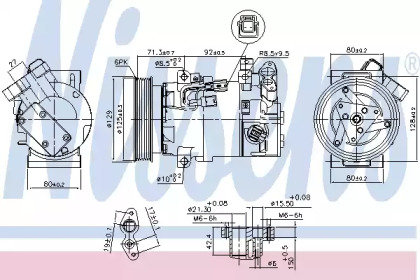 Компресор кондиционера Nissens 890586