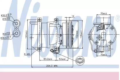 Компресор кондиционера Nissens 89108