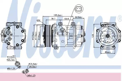 Компресор кондиционера Nissens 89136