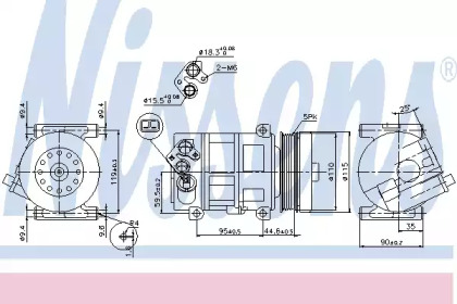 Компресор кондиционера Nissens 89202