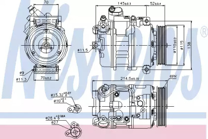 Компресор кондиционера Nissens 89214