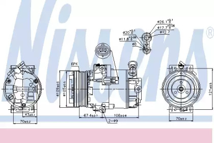 Компресор кондиционера Nissens 89222