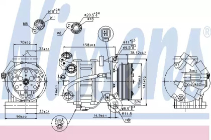 Компресор кондиционера Nissens 89350