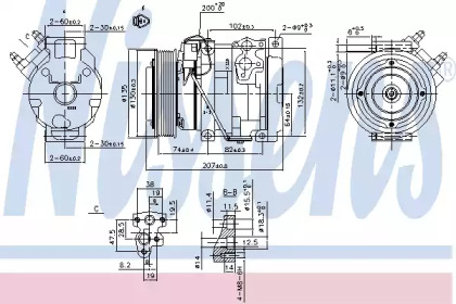 Компресор кондиционера Nissens 89558