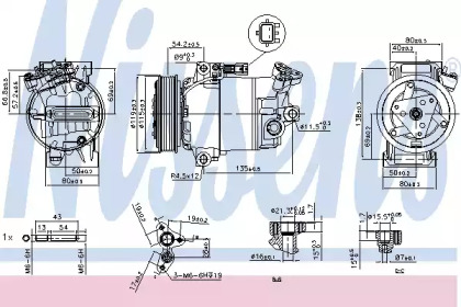 Компресор кондиционера Nissens 89608