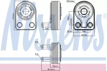 Радиатор охлаждения оливи Nissens 90971
