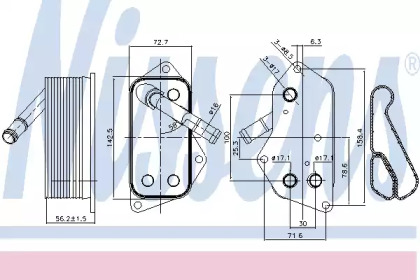 Радіатор охолодження оливи Nissens 90689