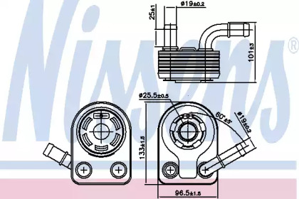 Радіатор охолодження оливи Nissens 90972