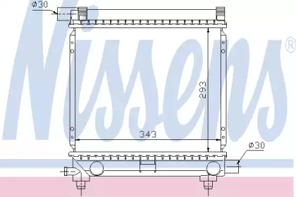Радіатор системи охолодження Nissens 62551