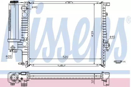 Радиатор системы охлаждения Nissens 60743A
