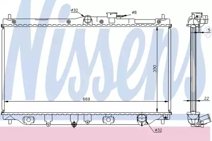 Радиатор системы охлаждения Nissens 62279A