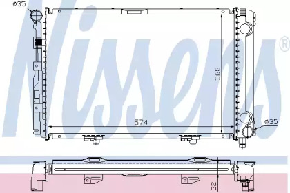 Радиатор системы охлаждения Nissens 62671A