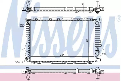 Радиатор системы охлаждения Nissens 60459