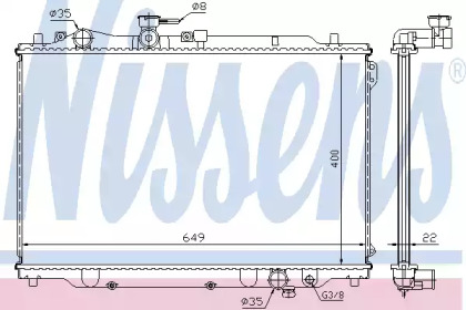 Радіатор системи охолодження Nissens 62405A